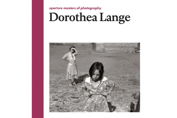 "Dorothea Lange" book cover, featuring an image by the photographer of a girl and her mother in the dustbowl