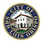 Emblem for the City of San Luis Obispo. Central image of Mission San Luis de Tolosa
