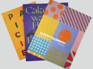 Three catalogs for SLOMA's mural projects 2021-2023