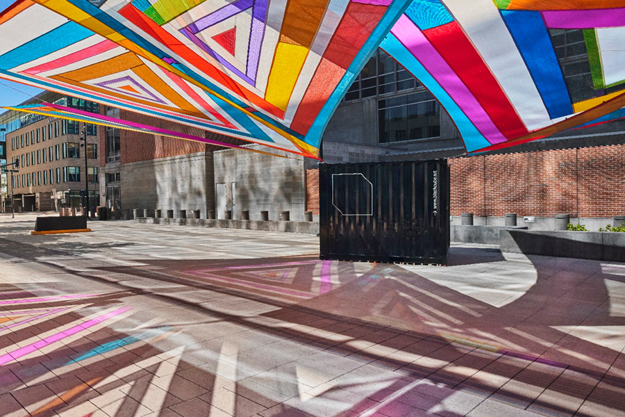 Public art installation in Garden Street Alley