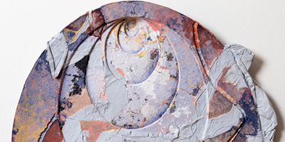 Goodman tour 400x200 A recycled ragpaper sculpture comprised of concentric circles