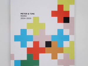 Cover of an exhibition catalog for MOMO: Meter & Time