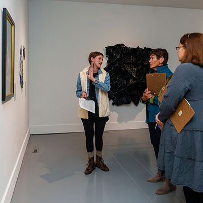 Photo of a guided gallery tour