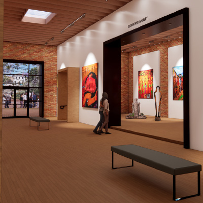 A beautiful new gallery opening up to Mission Plaza