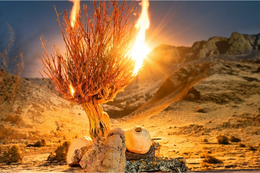 Marcie Begleiter, Vanitas. Photo of a tree on fire